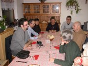 Una parte del gruppo a cena con Andrea e Ferruccio (8988 bytes)